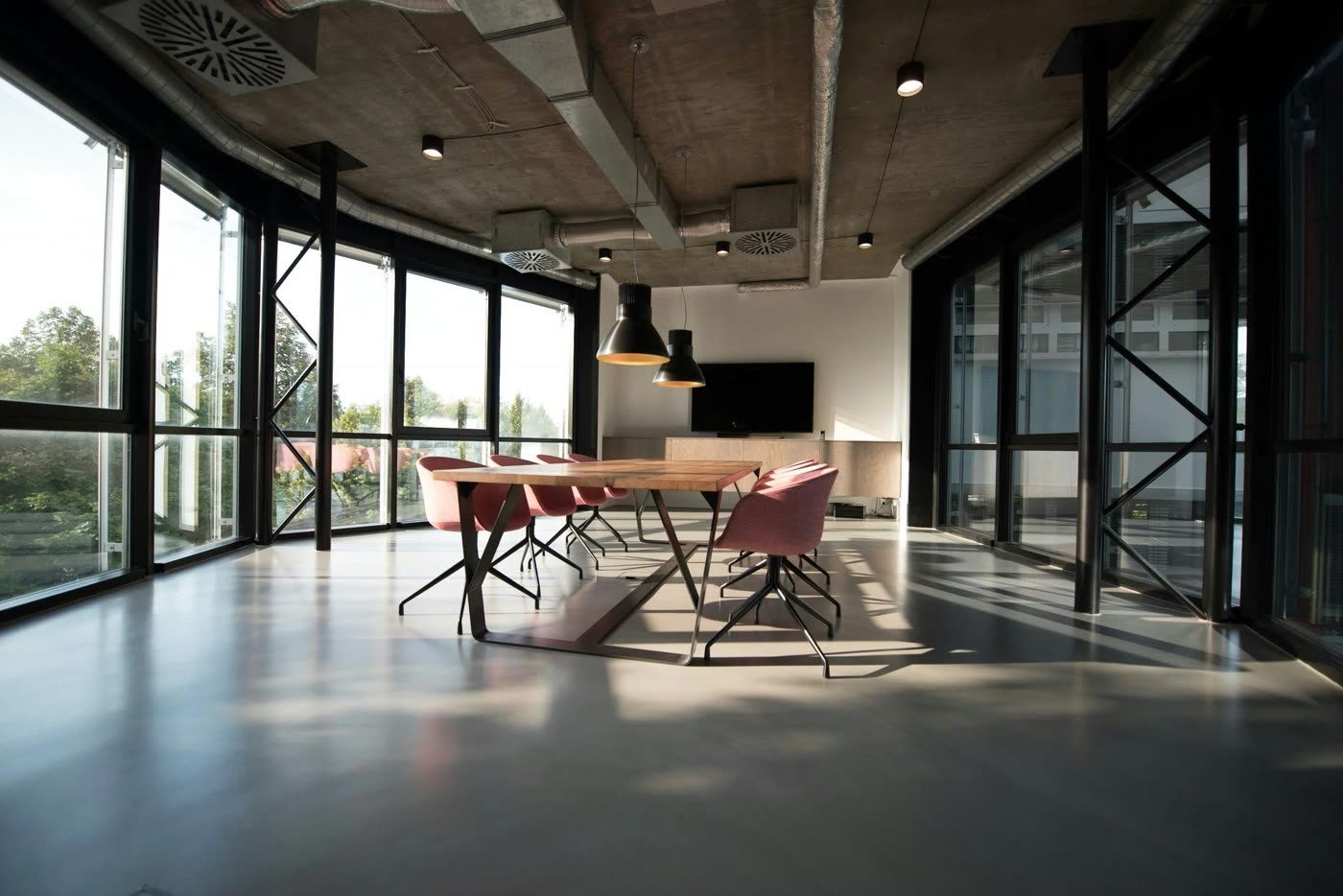 Drone video of office spaces